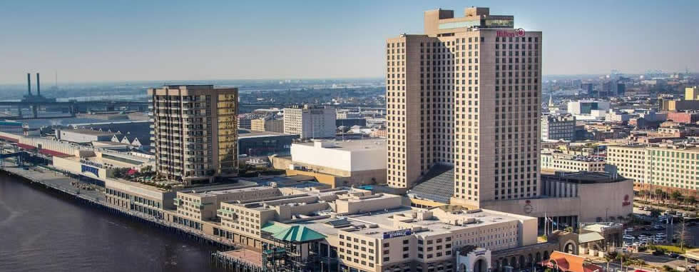 the Hilton New Orleans Riverside in New Orleans, Louisiana